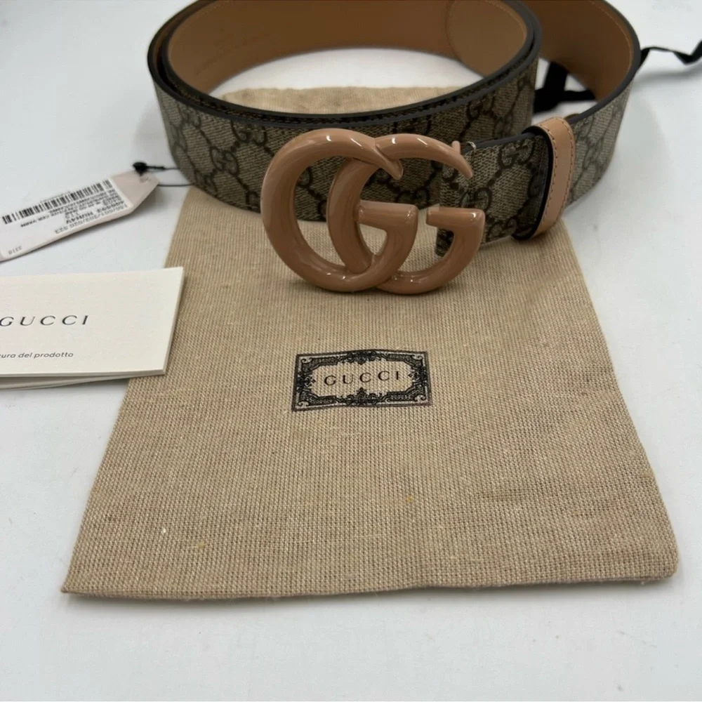 Men’s Gucci GG supreme Marmont leather belt size 115 cm/46 inch